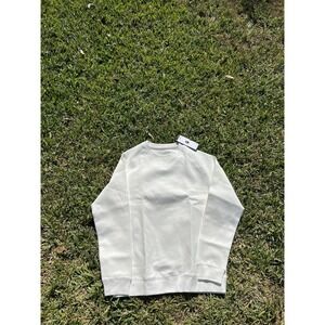 FIOboc CrewNeck Sweatshirt Mens Medium White Pullover  New with Tags